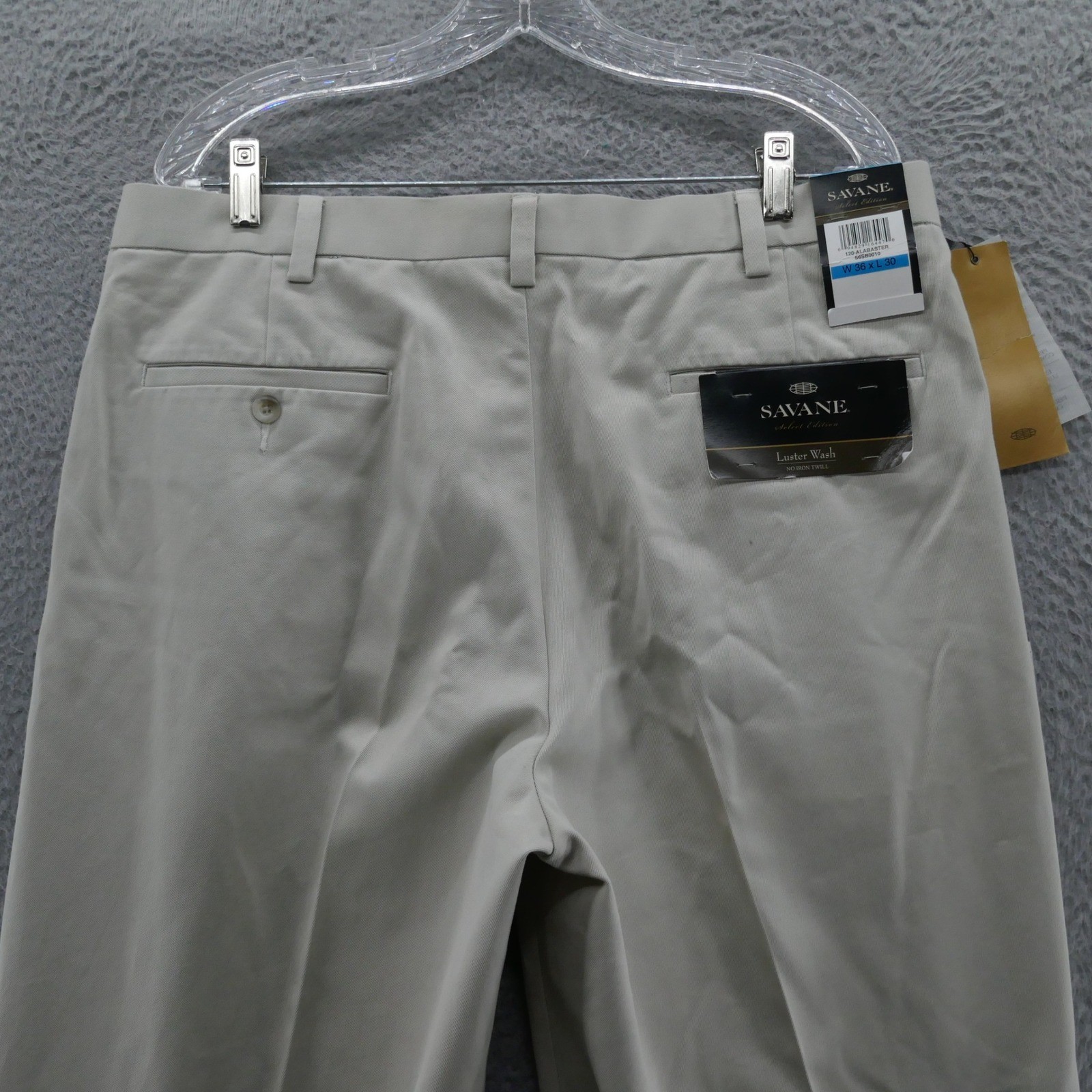 Savane Select Edition Mens Beige Pleated Cuffed Cotton Dress Pants 36×30 NEW