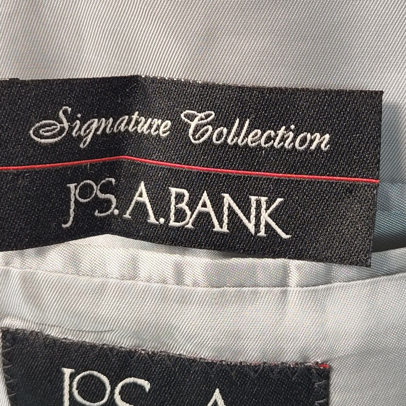 Jos A Bank Mens Two Button Blazer Signature Coll Grey Glen Check Silk Blend 46R