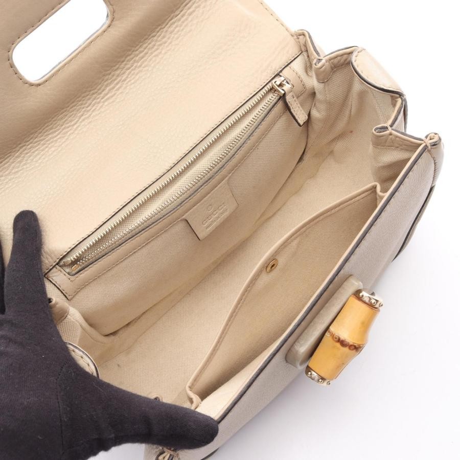 GUCCI Bag: New Bamboo 2WAY 254884 Beige W26.5×H17.5×D9cm w/ strap;