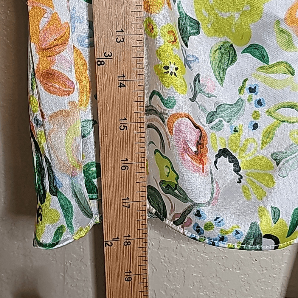NWT Omnes Tessa Crossback Top Bouquet Floral Print White 8