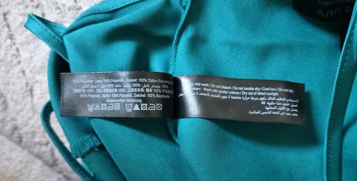 Ann Summers Teal Blue/Green Satin & Black Lace Playsuit Size Medium 12-14