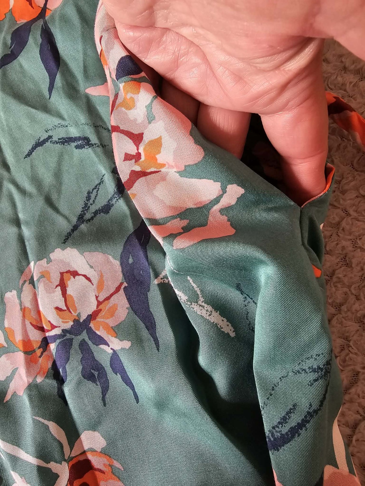 GANT jade green floral peony print shirt dress 14