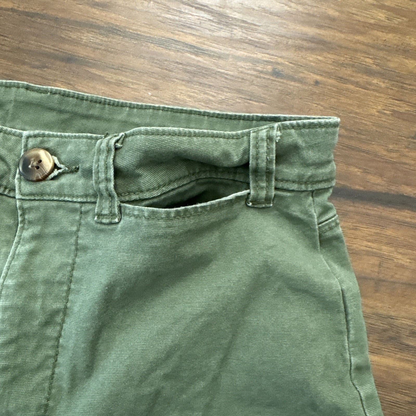 Old Navy Extra High-Rise Baggy Wide Leg Jeans Womens 4 Petite (28×25) Green