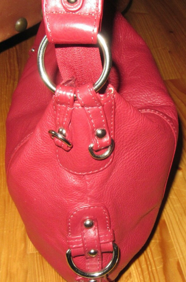 Great American Leather Wine Hand/Shoulder Bag Good Preowned