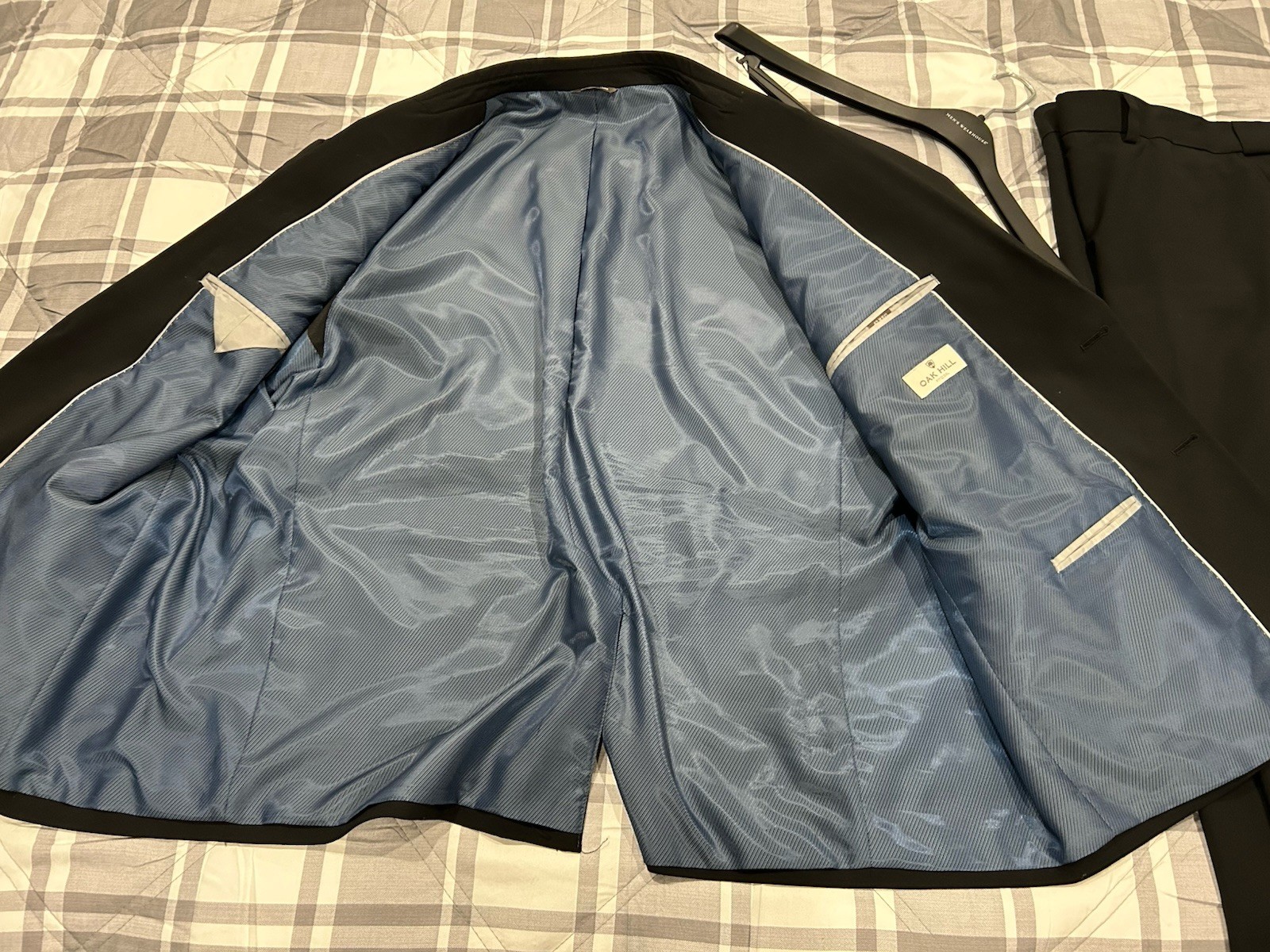 Oak Hill Perfect Fit Jacket-Relaxer Suit Jacket 52R Black & Pants 48W 30L