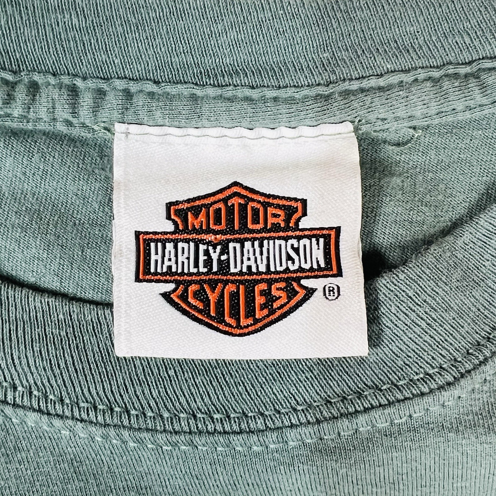 Harley Davidson Skull Flames Pocket Tee Lakewood NJ Mens L Double Sided