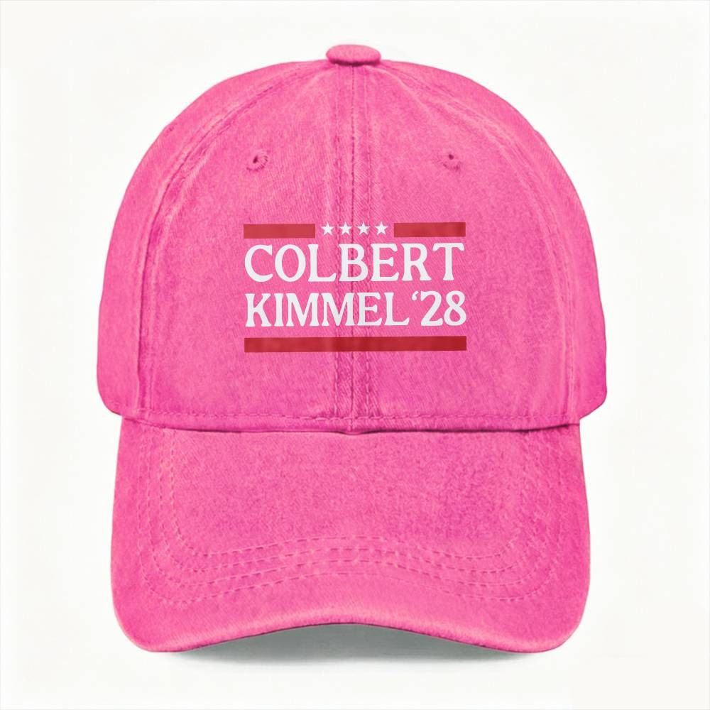 Colbert Kimmel ’28 Late Night Comedy Hat Talk Show Fans Unisex Washed Baseball