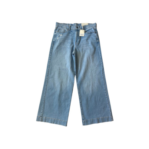 a.n.a Jeans High Rise Wide Leg Distressed Denim LT Coastal Blue Women’s Size 12