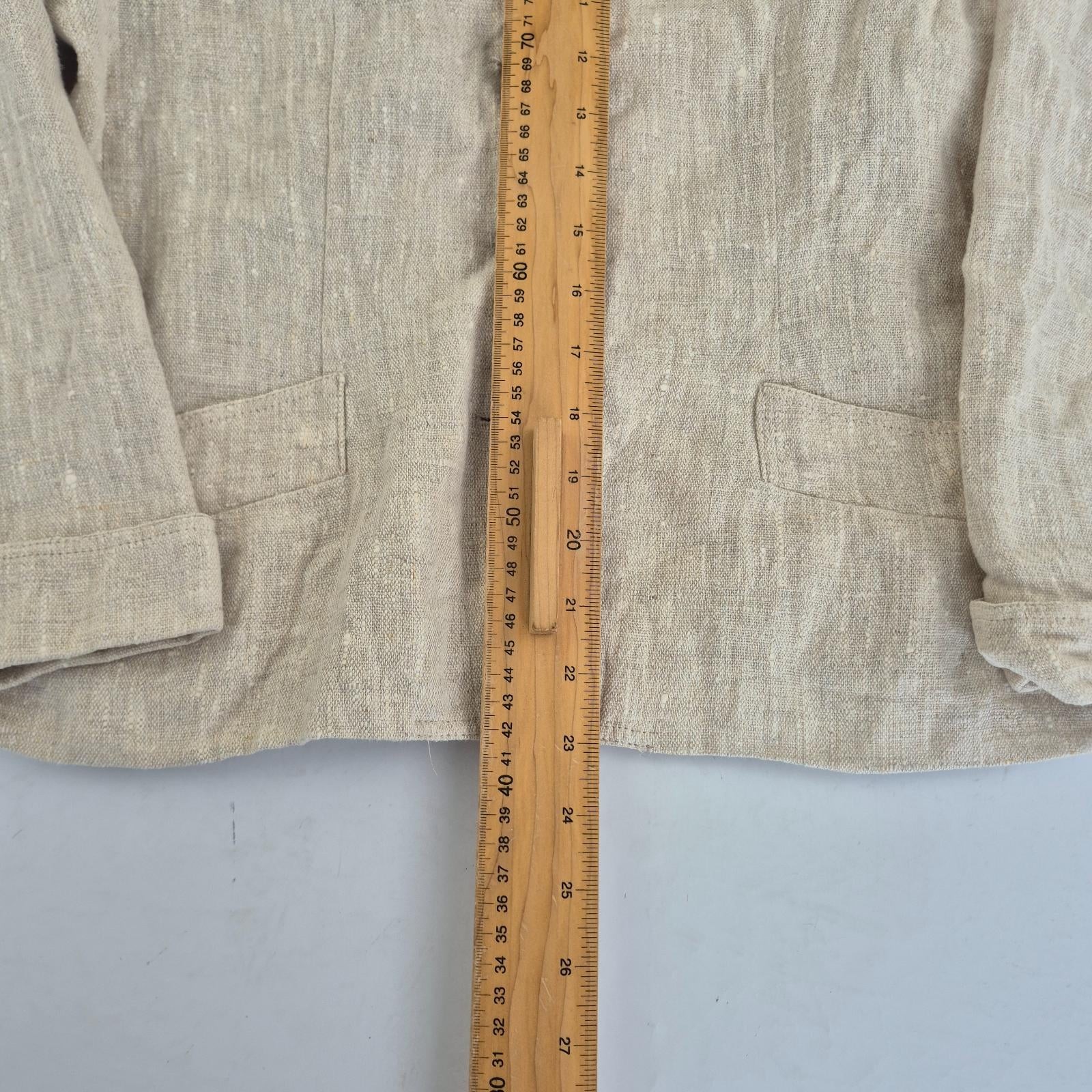 Harvé Benard Suit 8 Trousers 8 W28 L27 Beige Womens 100% Linen Straight 2 Piece