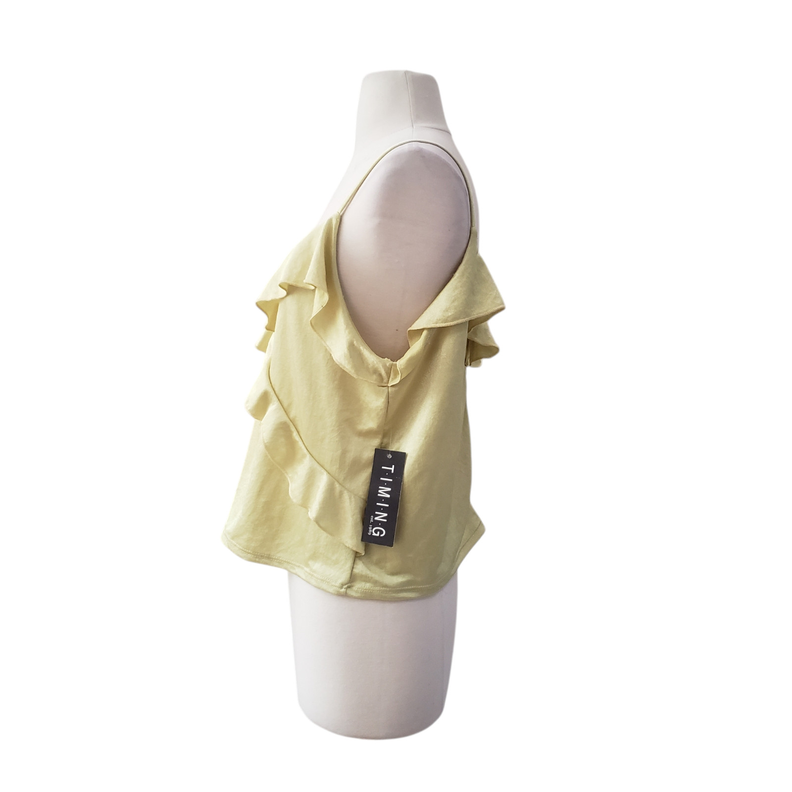 Sailor Moon Compact Cherry Blossom Ruffle Tank Top Yellow Size L