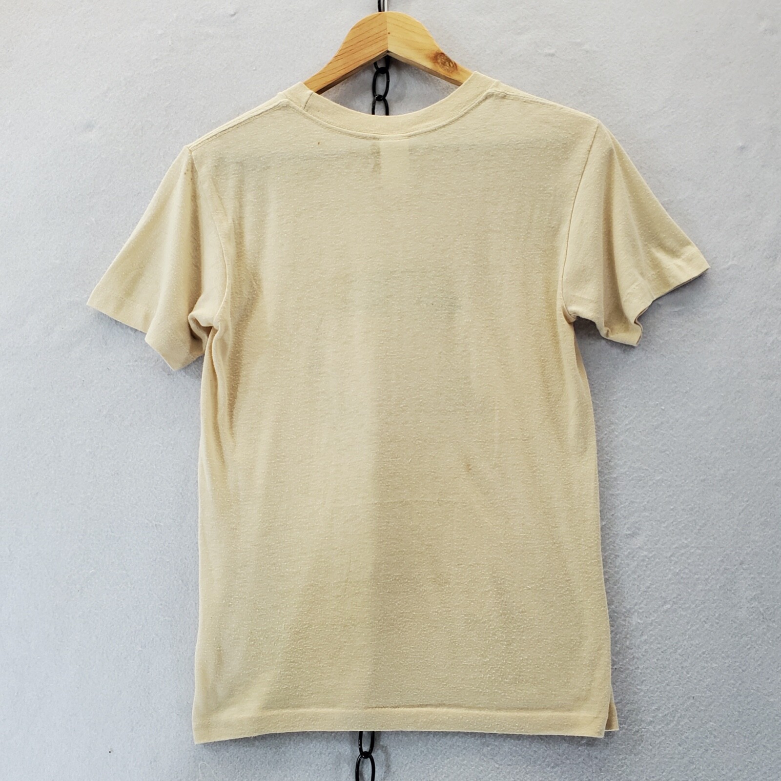 Vintage 1987 Beige Stanford Syncrotron T-Shirt Single Stitch Ched Label Sz S