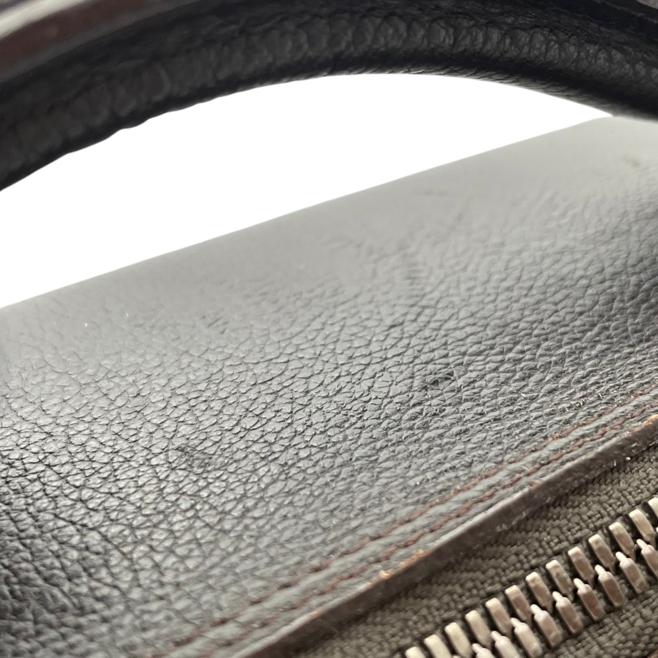 Authentic dunhill Leather 2WAY Briefcase Business Shoulder Bag Brown Mens