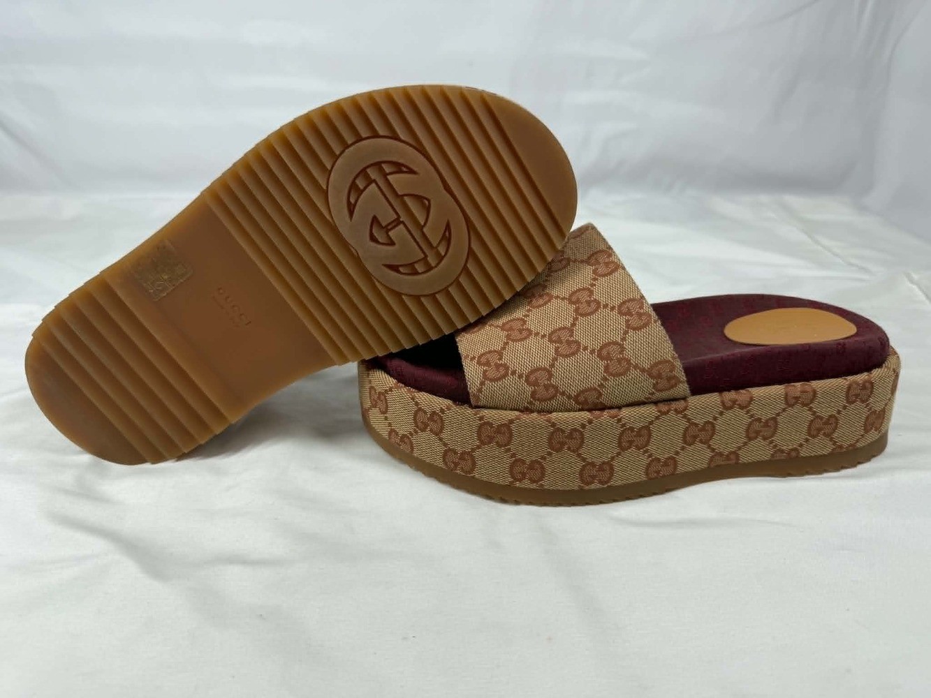 Women’s Size 8.5 Gucci Angelina Platform Sandals SPB-JB 367143
