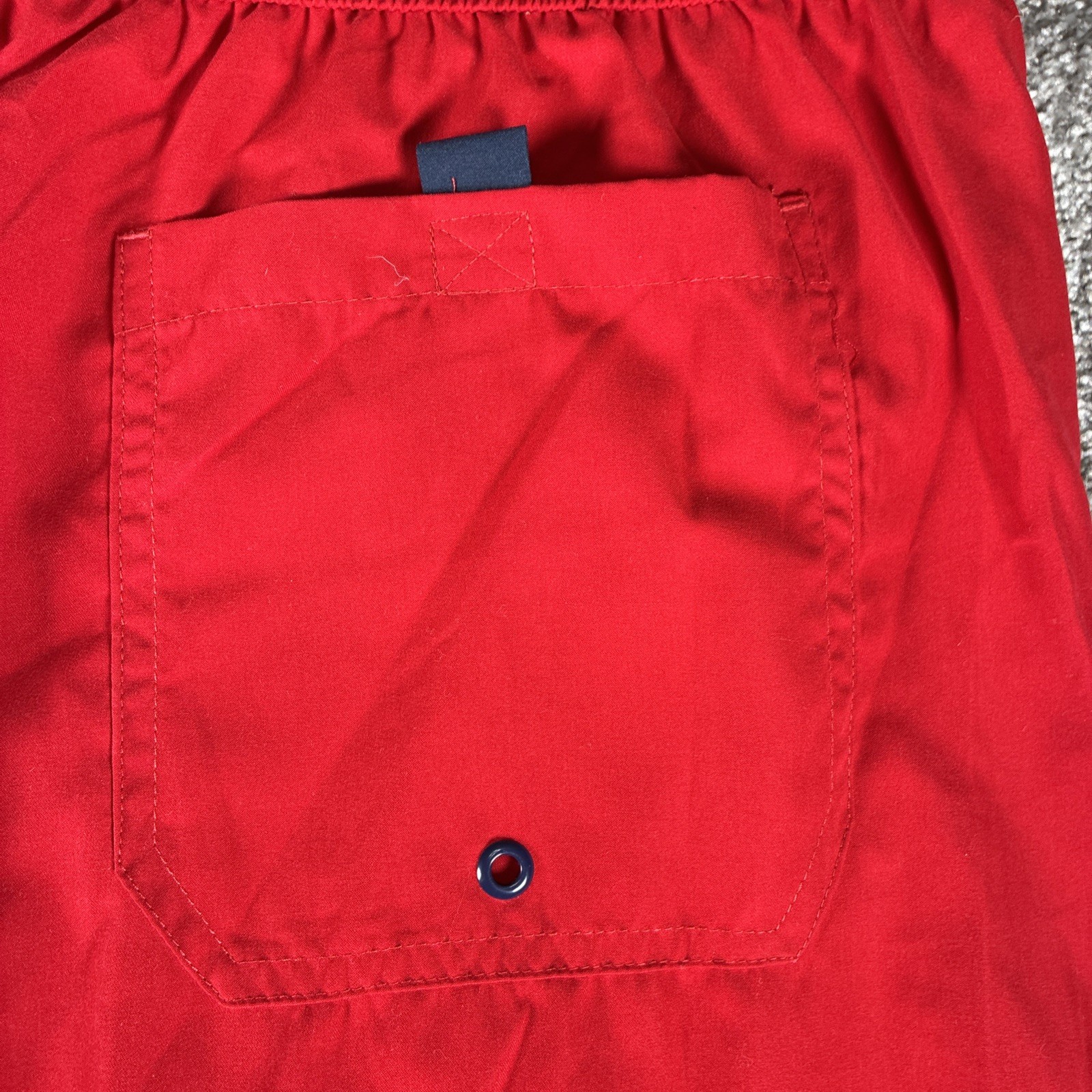 GEORGE ABOVE THE KNEE RED MESH LINED ELASTIC WAIST SWIM SHORTS Size 2XL (44-46)
