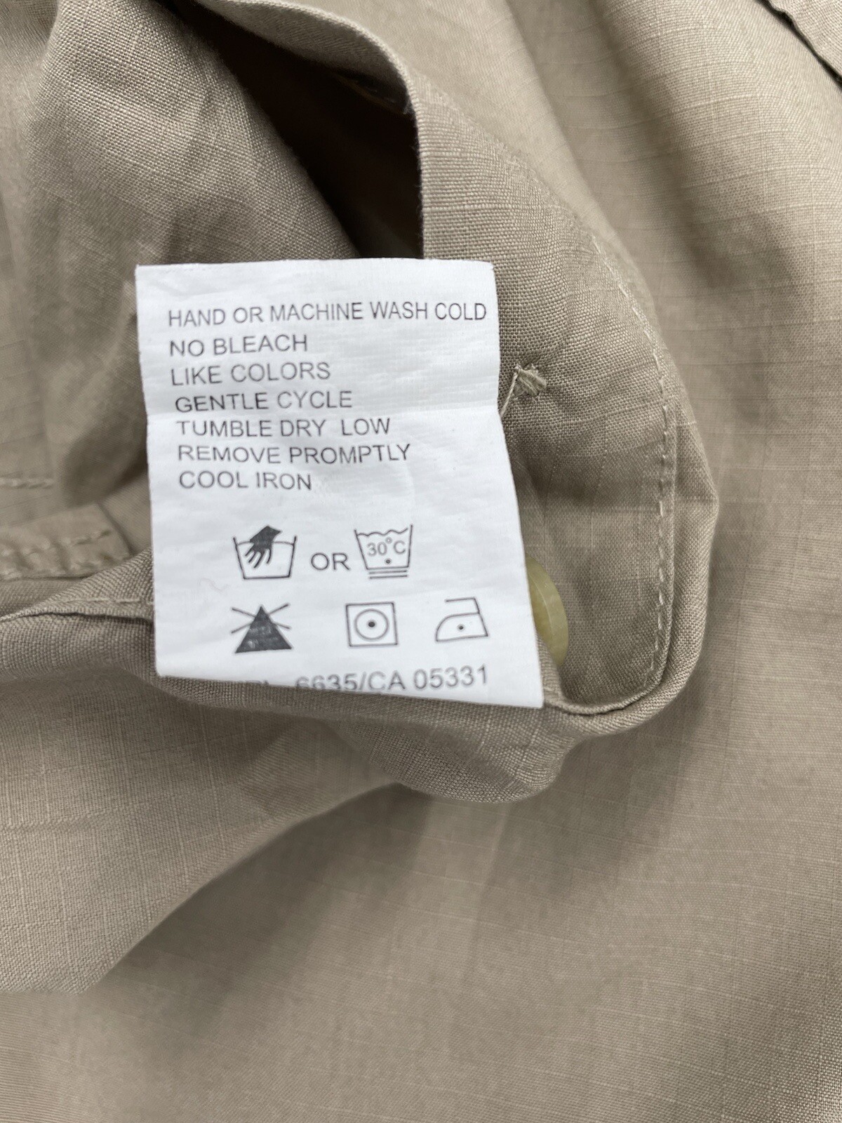 Woolrich Elite Series CCW Men’s Long Sleeve Khaki Operator Shirt Sz L 44912