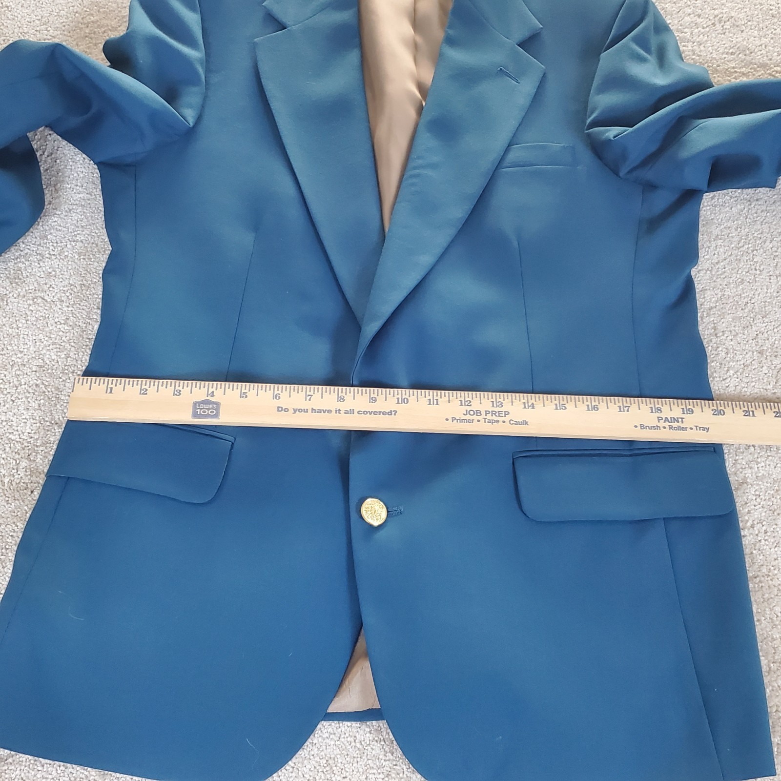 Tailors Row by Deansgate Blazer Size 41 R Teal Green Sports Coat Jacket Wool