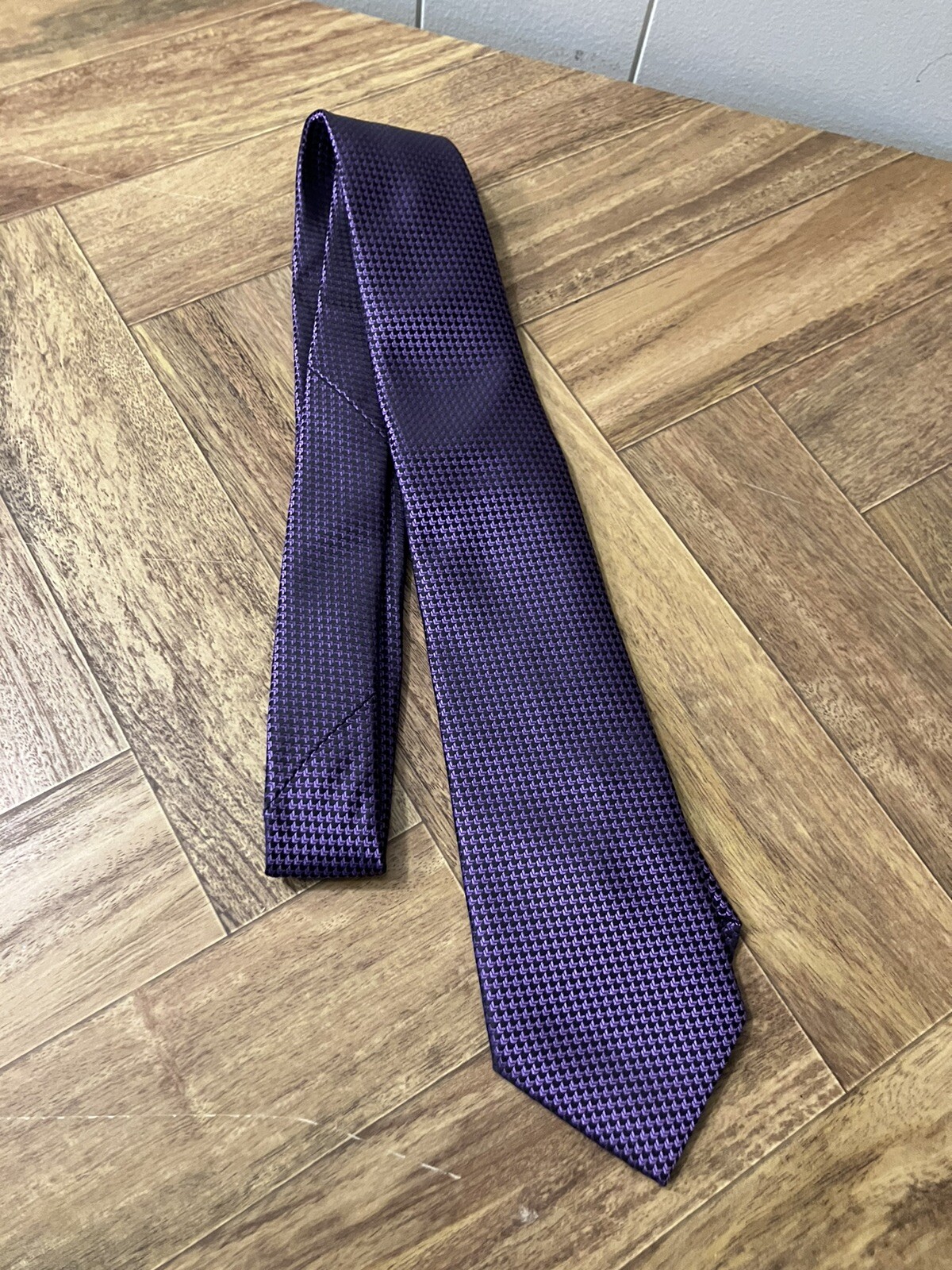 Hi-Tie Men’s Silk Purple Neck Tie EUC Wedding Formal Business RFS #10