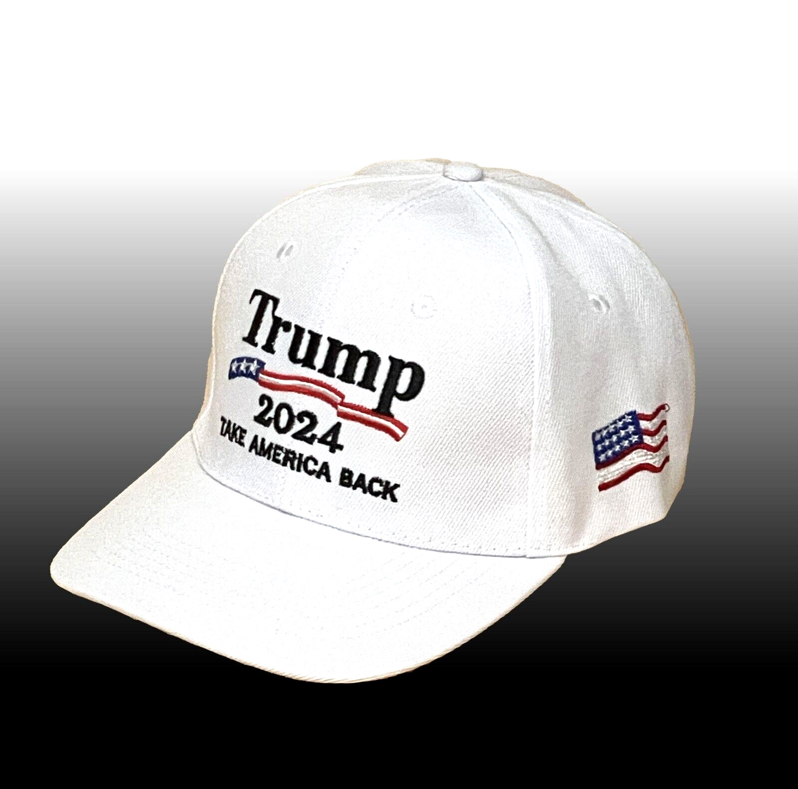 Trump 2024 Take America Back Hat White Baseball Cap MAGA US Seller!