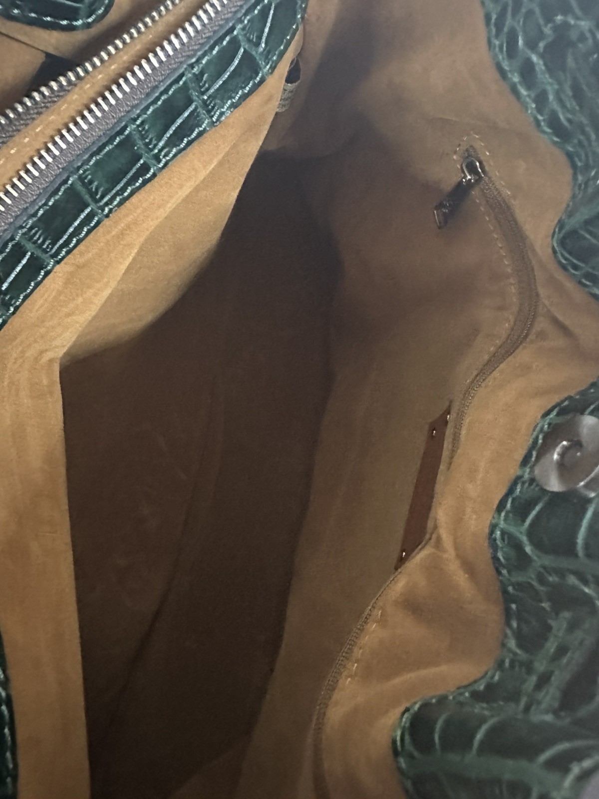 PATRICIA NASH Witney Tote Handbag Purse Green Croc