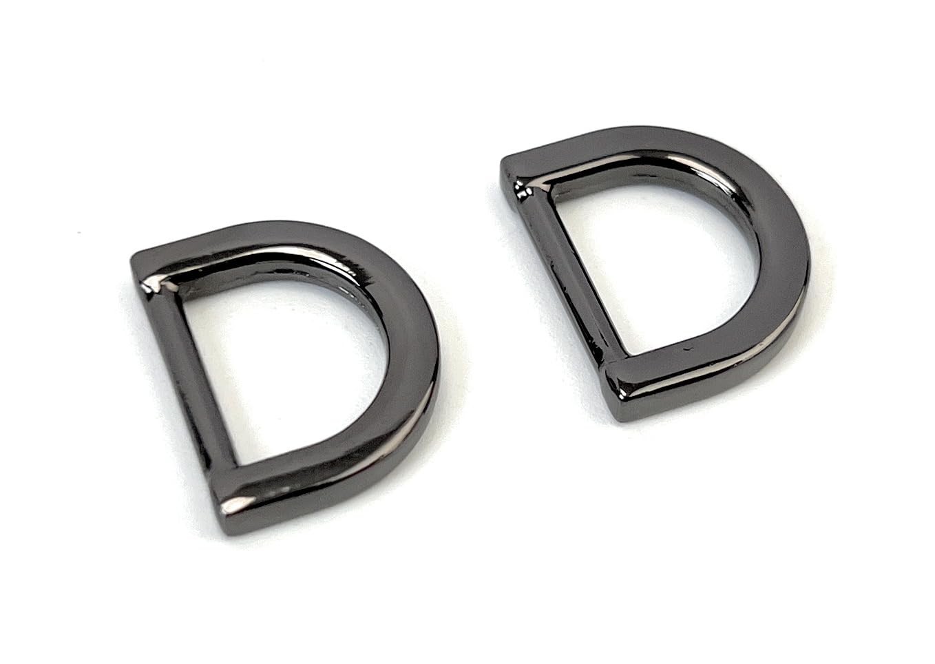 10 Pcs Heavy Duty D Rings 1/2 Inch Gunmetal Black Solid Zinc Alloy Die Casting f