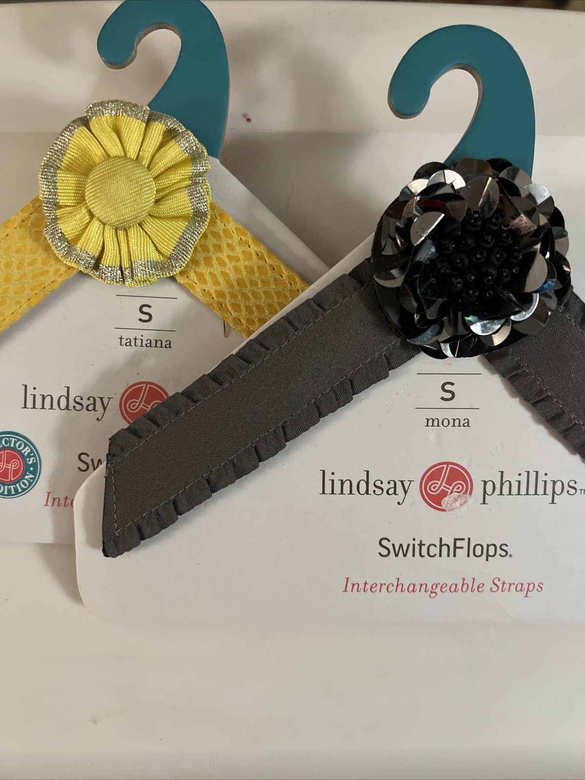 🌺 Lindsay Phillips “U-Pick” Switch-flops Flip Flops Sandal Changeable Straps Sm