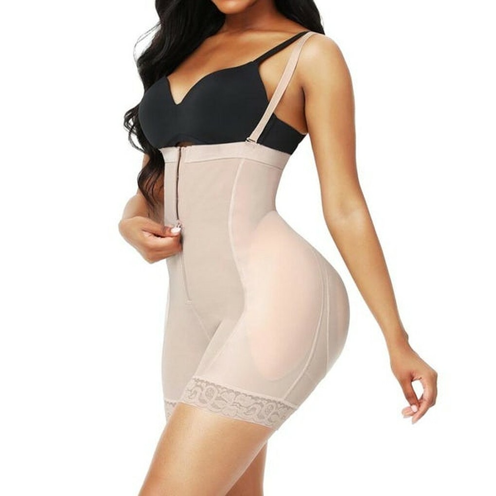 Removable Padded Hips & Butt Lifter Body Shaper Waist Control BBL Faja Shorts