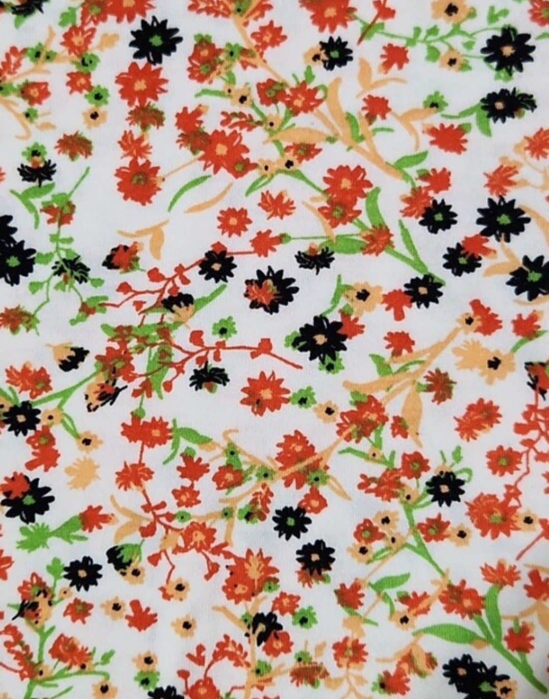 LuLaRoe Vibrant Mini Floral Print Short Sleeve V-Neck Top (L)