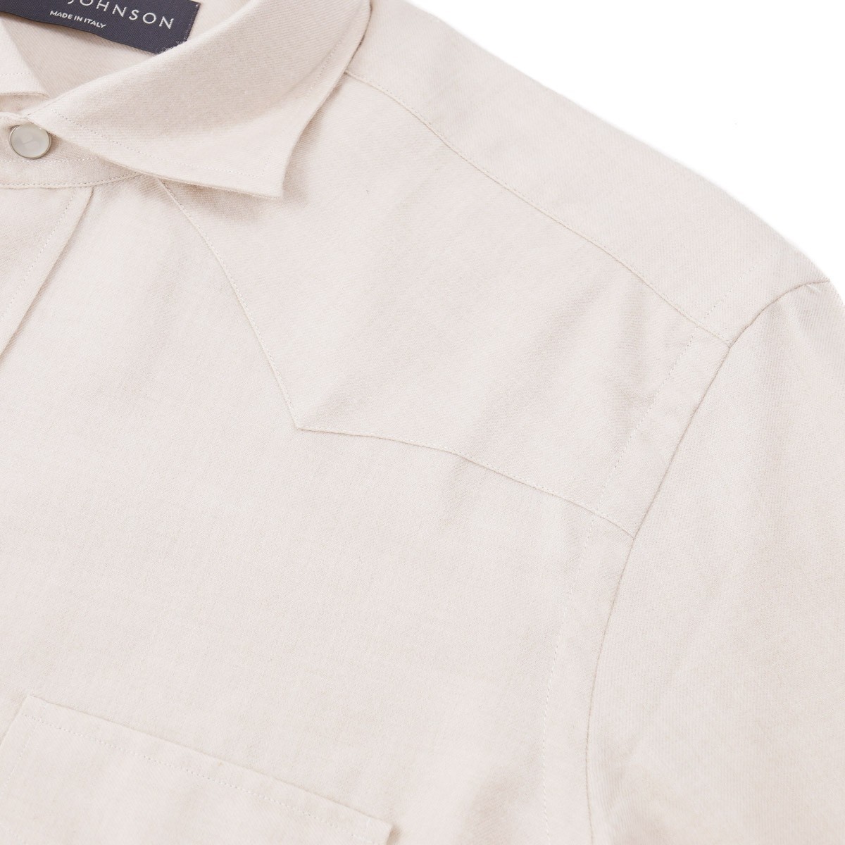 Brett Johnson Soft Cotton and Cashmere Snap-Front Western Shirt M (Eu 40) New