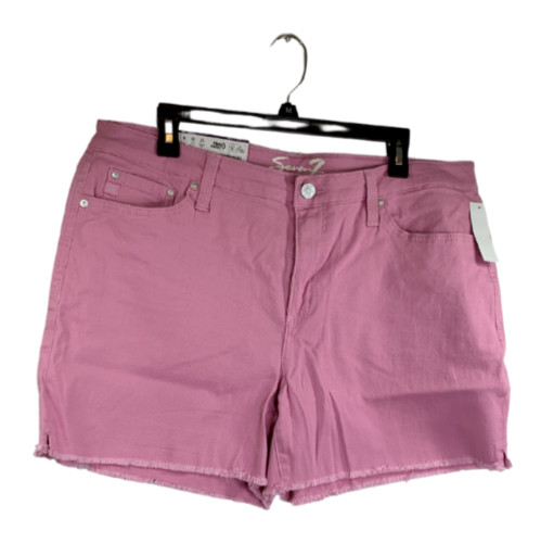 Seven7 Women’s 5″ Fray Hem Mid Rise Denim Weekend Short Lavender Size 16 NWT