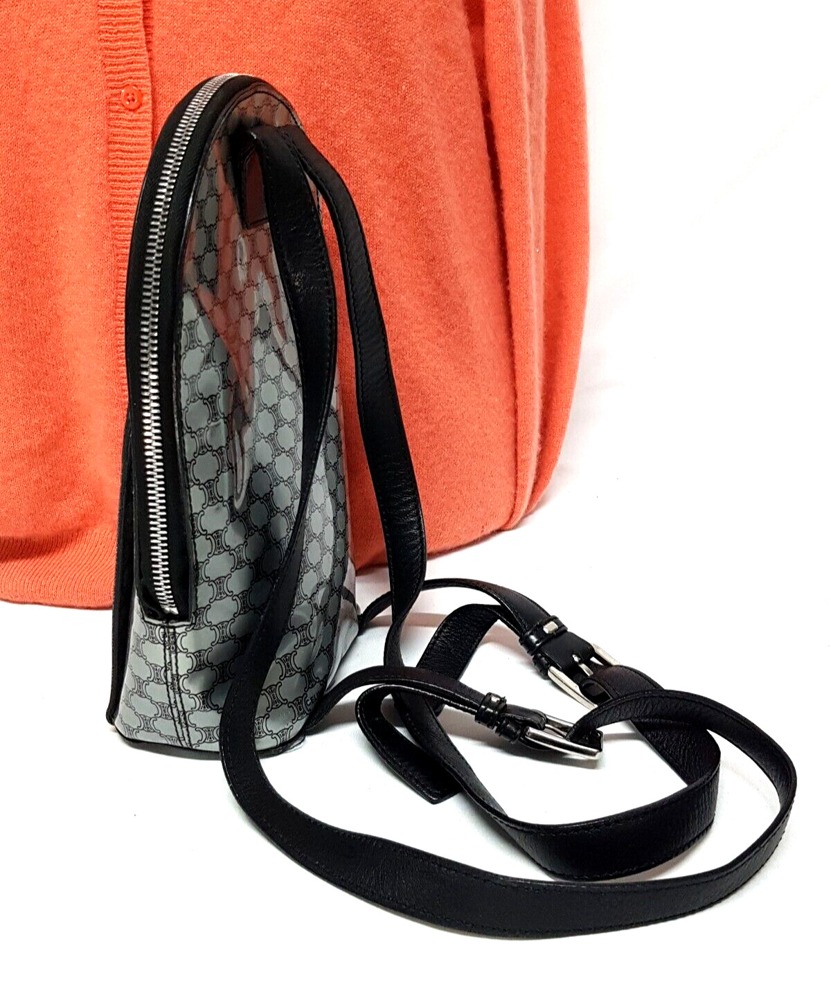 CELINE MACADAM GRAY PVC MINI BACKPACK