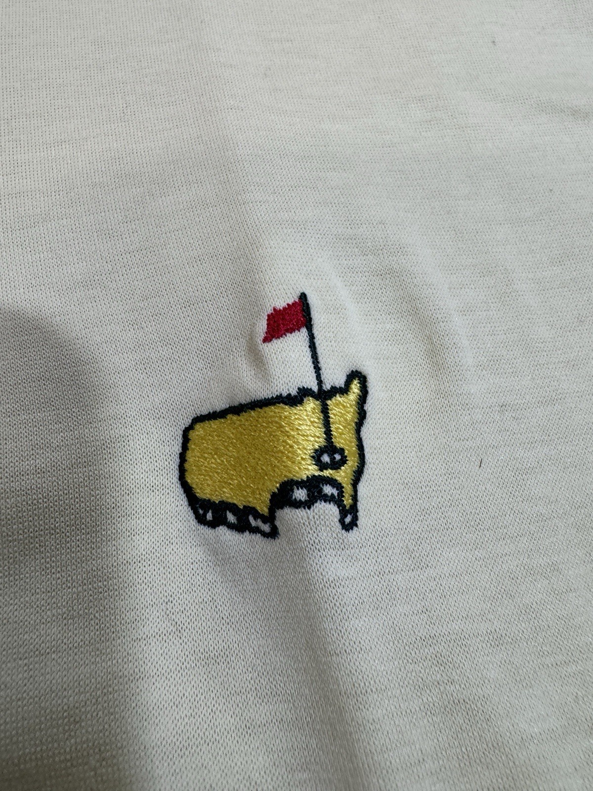 VTG Augusta National Golf Shop Slazenger L Masters Yellow Polo Shirt Cotton NWT