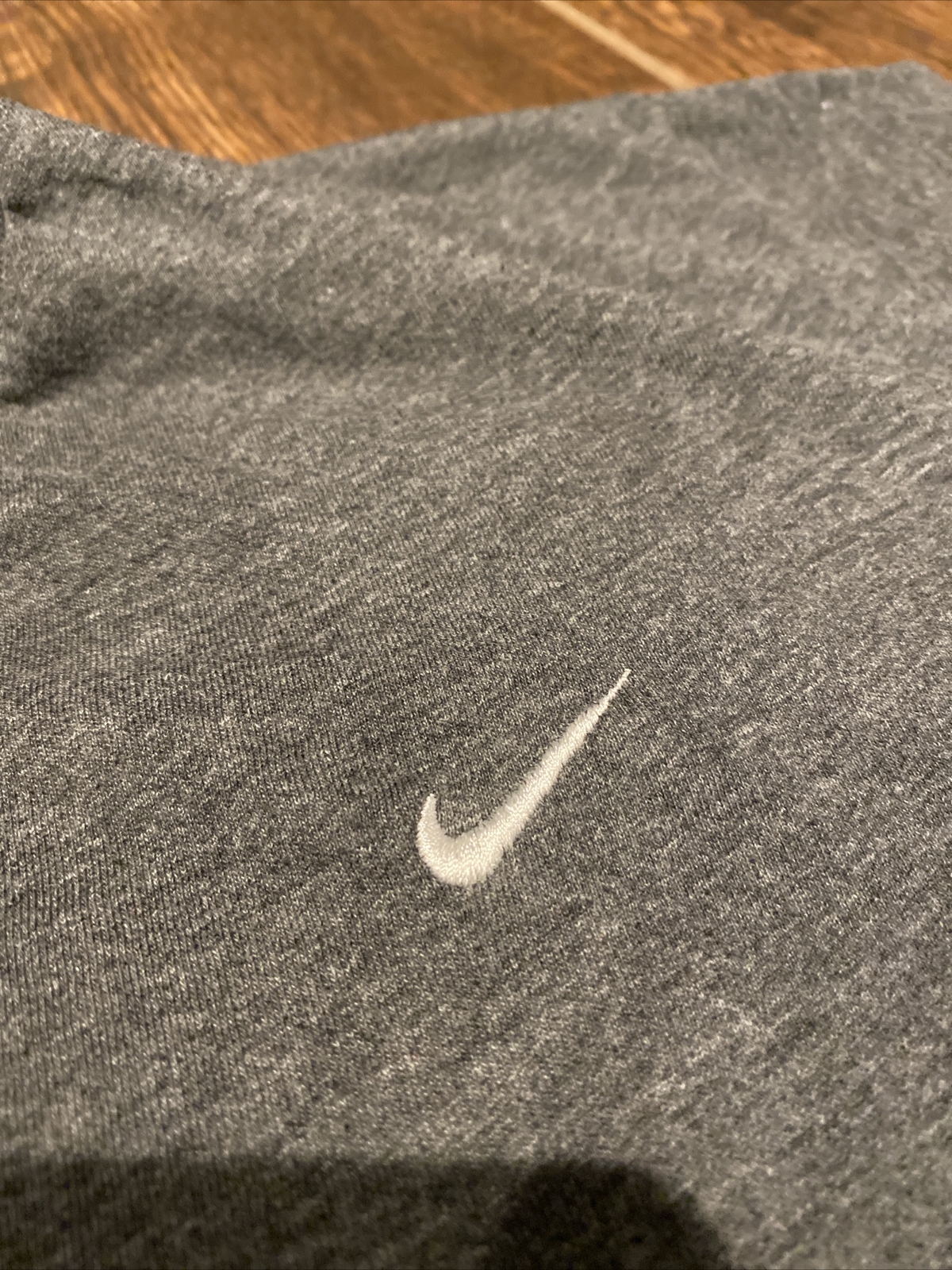 Vintage Nike Ash Gray Check Swoosh Graphic T Shirt Size Large