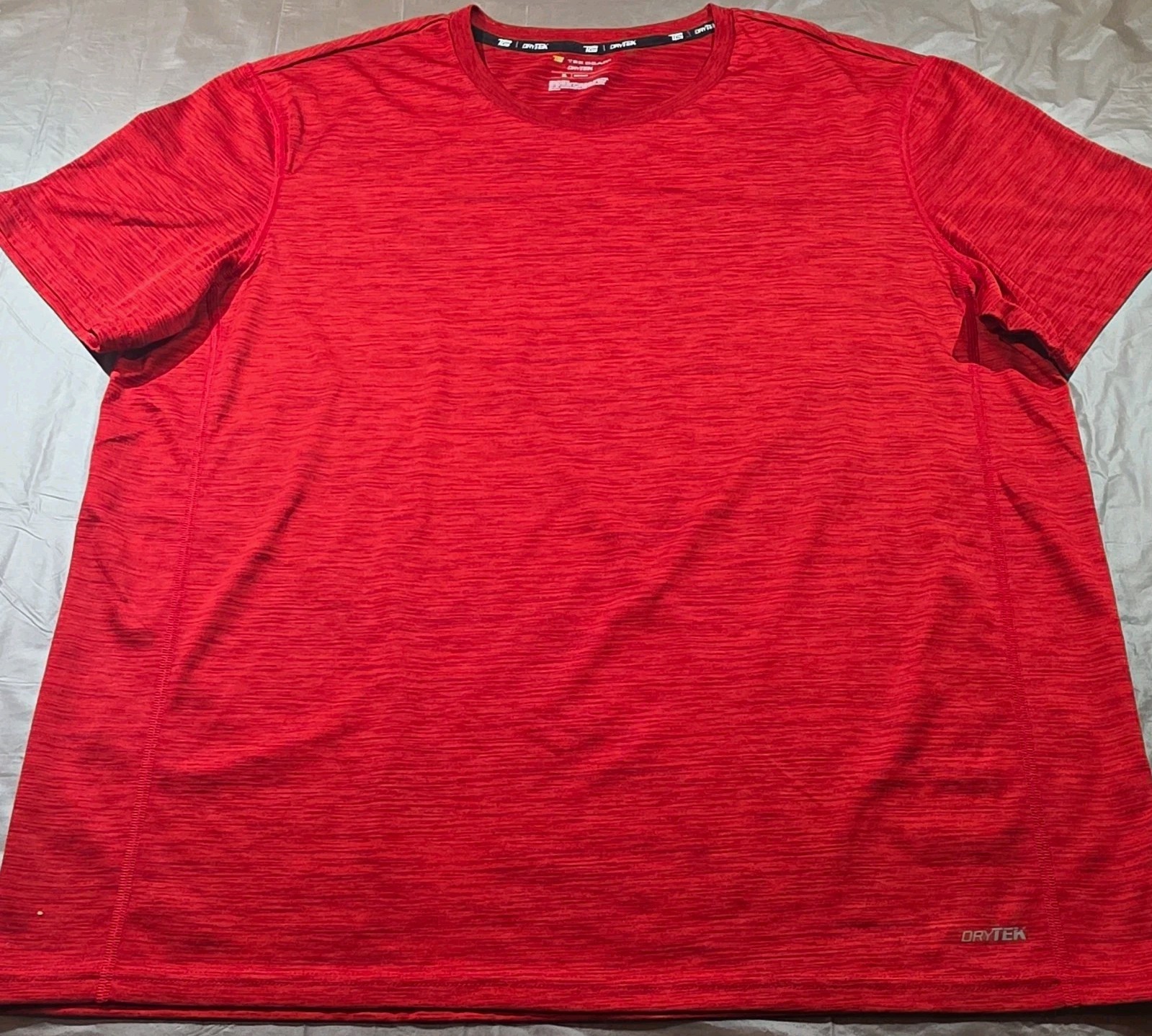 Tek Gear DryTek Men’s Moisture Wicking Crew Neck Heathered Red T-Shirt XL