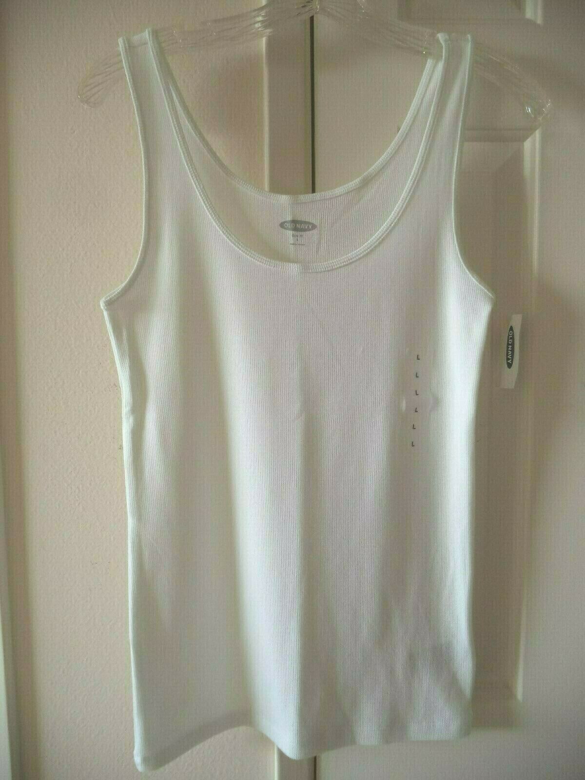 Must Have! Old Navy White Ribbed Knit Tank Top Cami XXL 2X 3X 4X Plus Sizes
