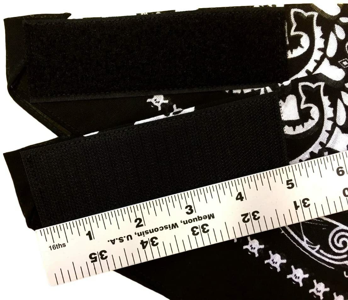 VELCRO®Brand ADJUSTABLE SPADES CLUBS PAISLEY FACE NECK COVER BANDANA NECKERCHIEF