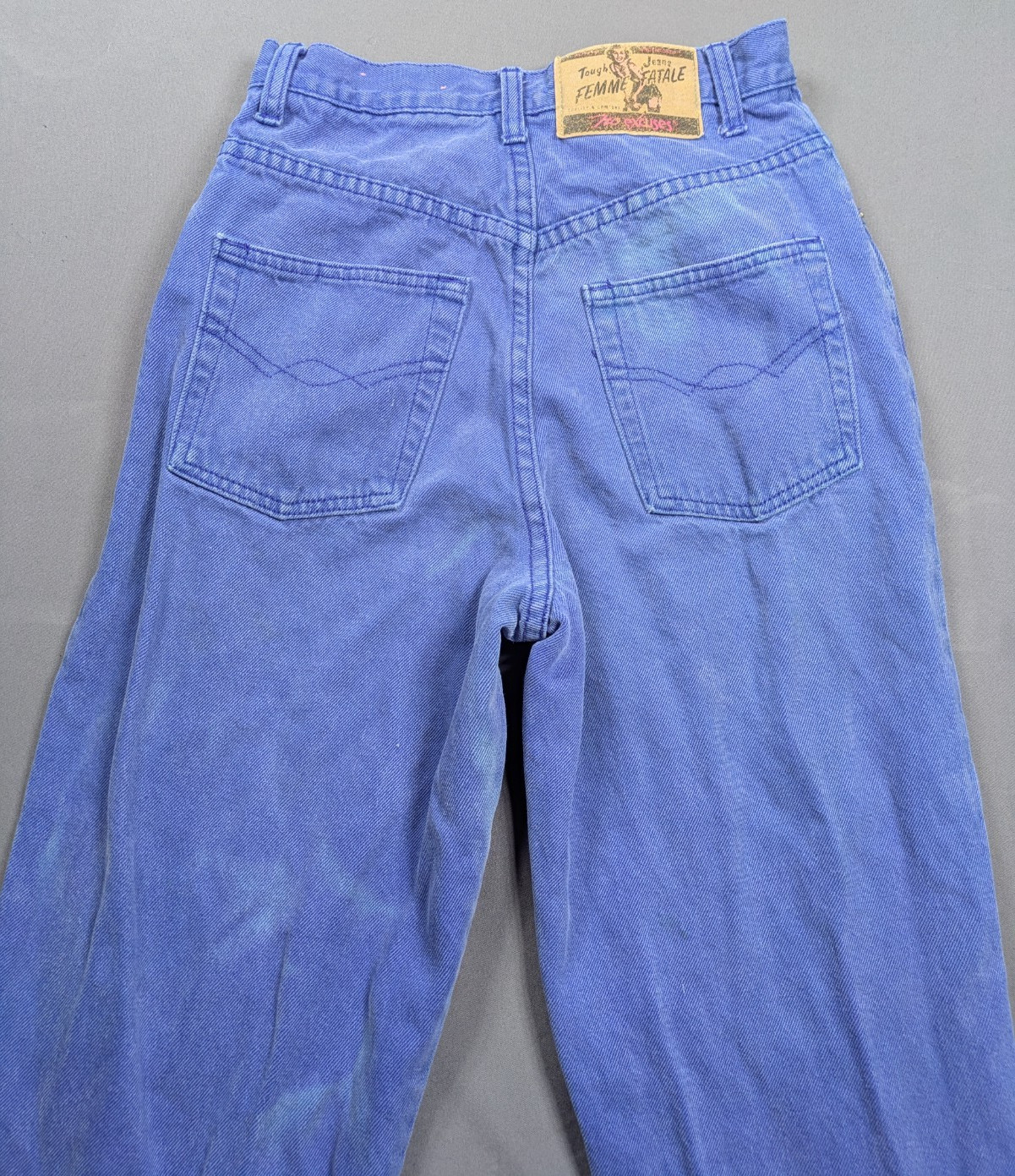 Vintage No Excuses Jeans Teens Size 5 Blue Ramie Tough Femme Fatale Denim 26×30