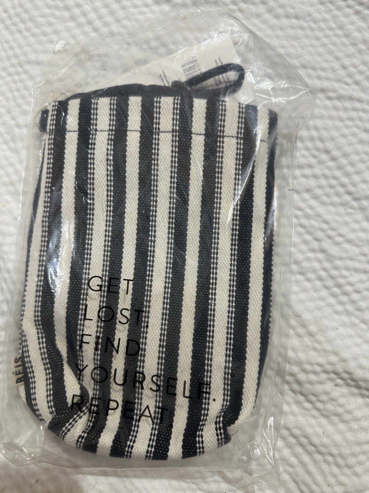 Beis Striped Water Bottle /All Purpose Bag,New
