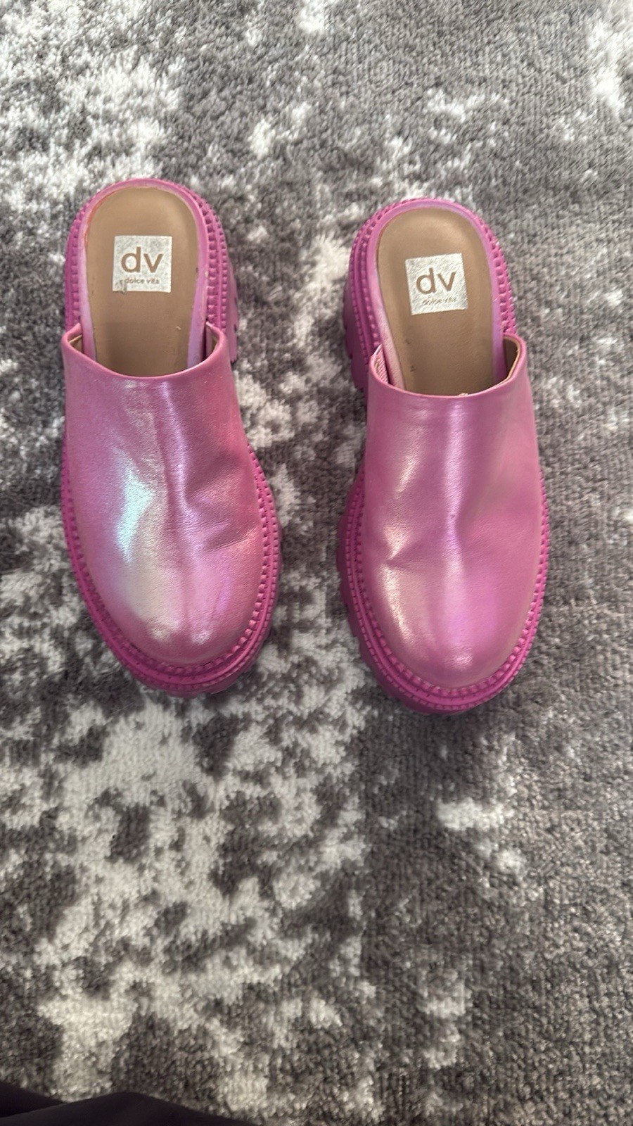 Dolce Vita Kamille Platform Mule Fuchsia Size 2