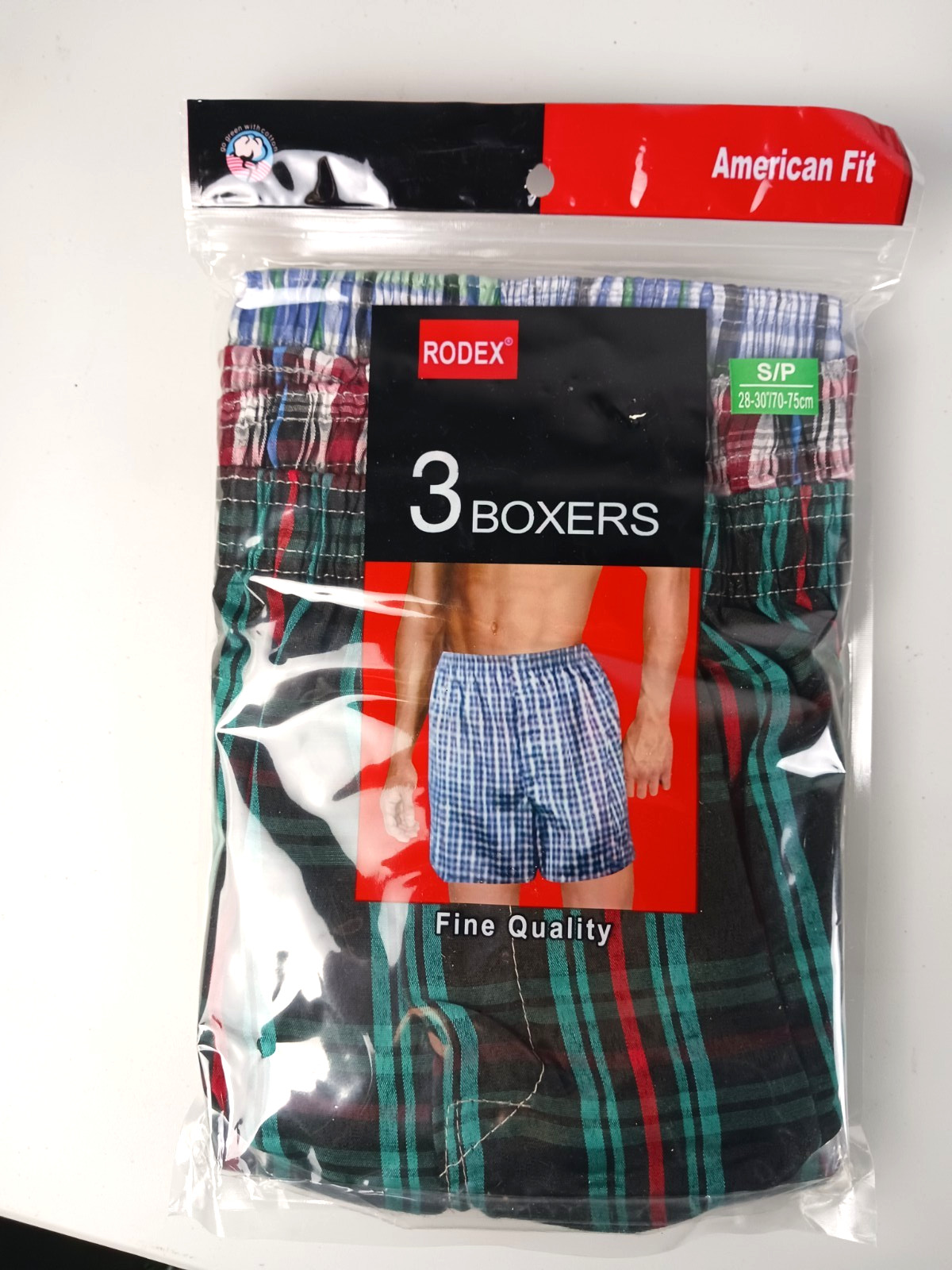 3 – pack Men’s Plaid Shorts Assorted Cotton Boxers Trunks Underwear
