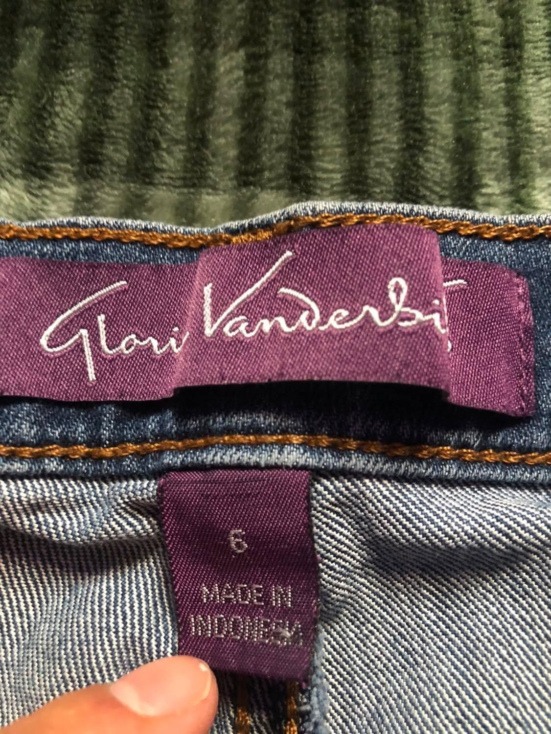 Gloria Vanderbilt Women’s Blue Denim Skinny Jeans 5-Pocket Button Zip Size 6