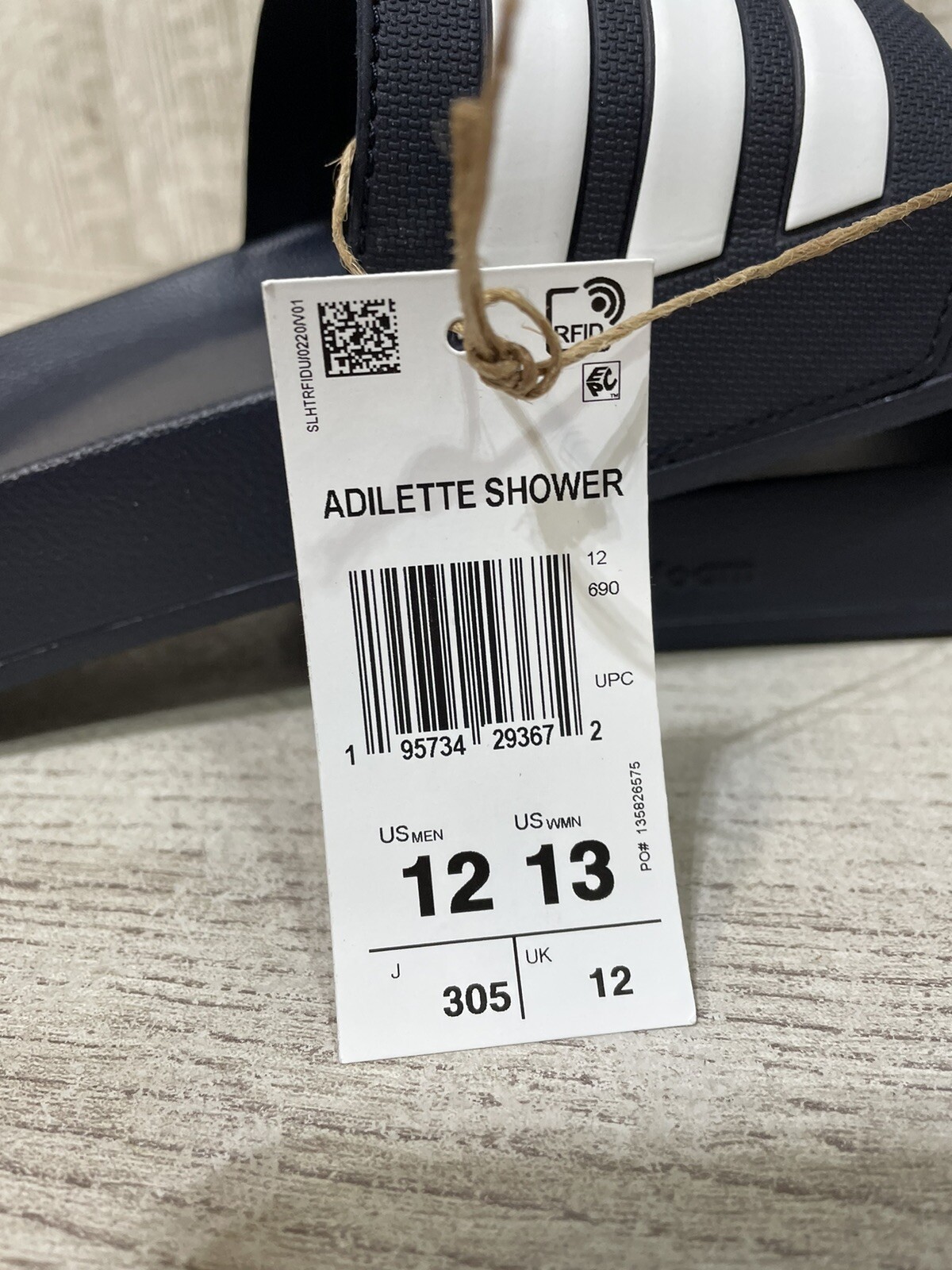 NEW ADIDAS MEN’S ADILETTE SHOWER SANDALS SLIDES SIZE 12 GZ5920 Blue White NIB