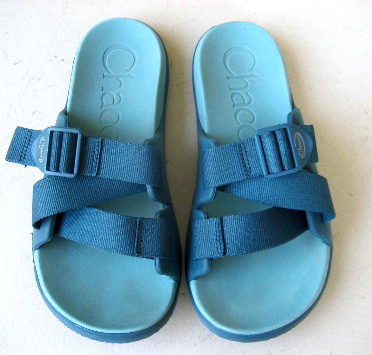Chaco Chillos Womens Size 8 Blue Comfort Slides Sandals Water Sporty EXCELLENT