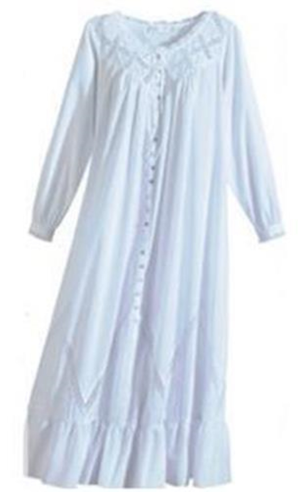 Nwt Eileen West MOONLIGHT SONATA Cotton Lawn 58″ Long Ballet Nightgown Robe 3X