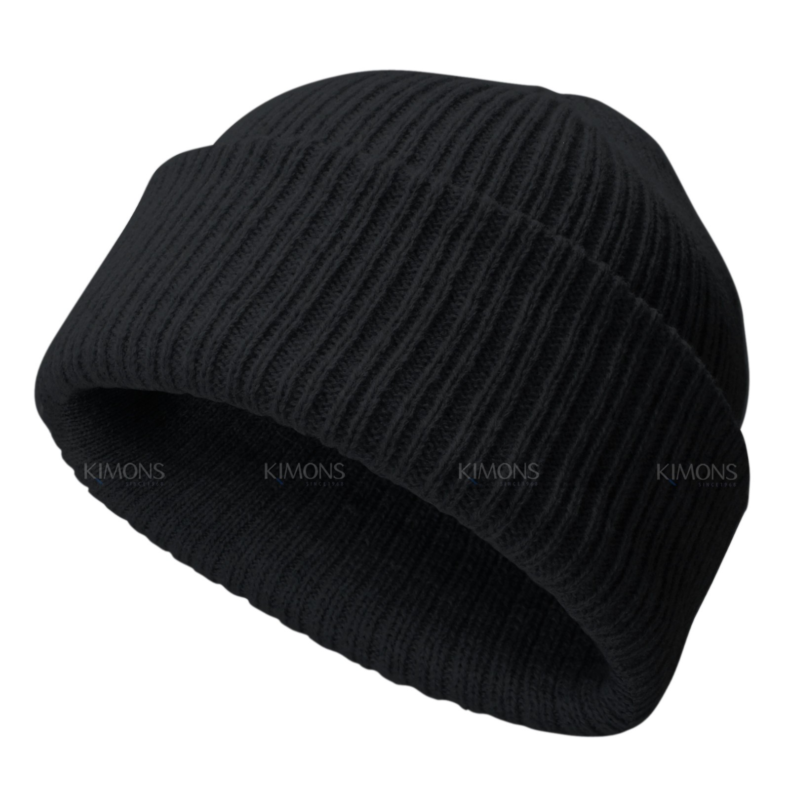 Ribbed Thick Beanie Plain Knit Cuff Ski Cap Skull Hat Warm Solid Color Winter