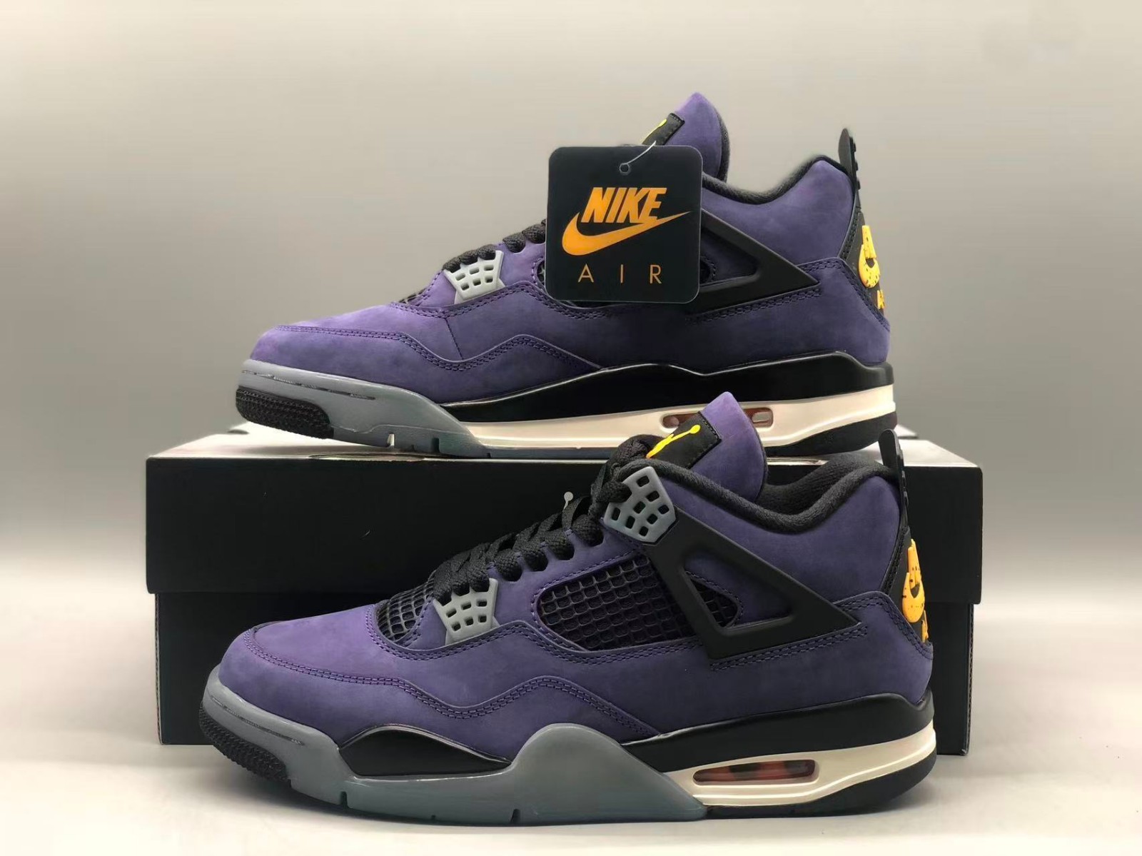 Jordan 4 Imperial Purple “Lakers” Retro Basketball Shoes Men’s Mid Top