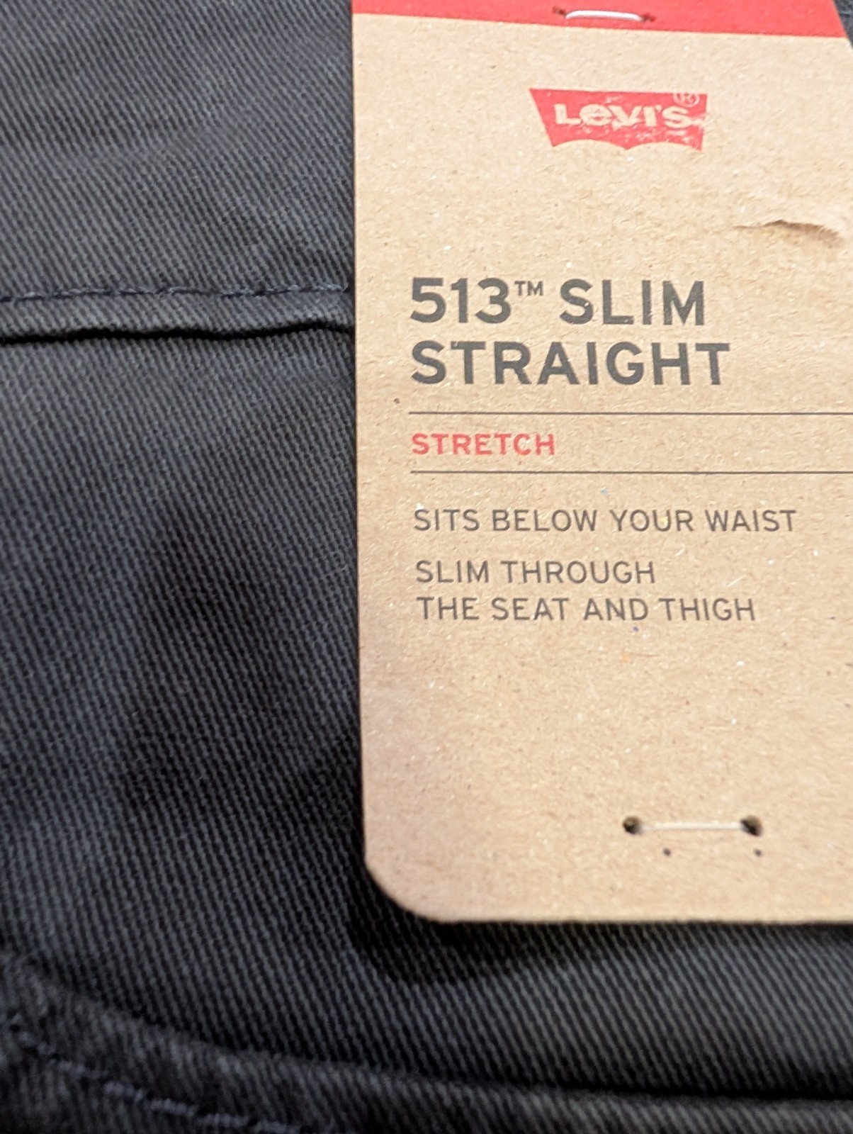Levi’s 513 jeans 33×32 Slim Straight Fit Stretch #085130947 New