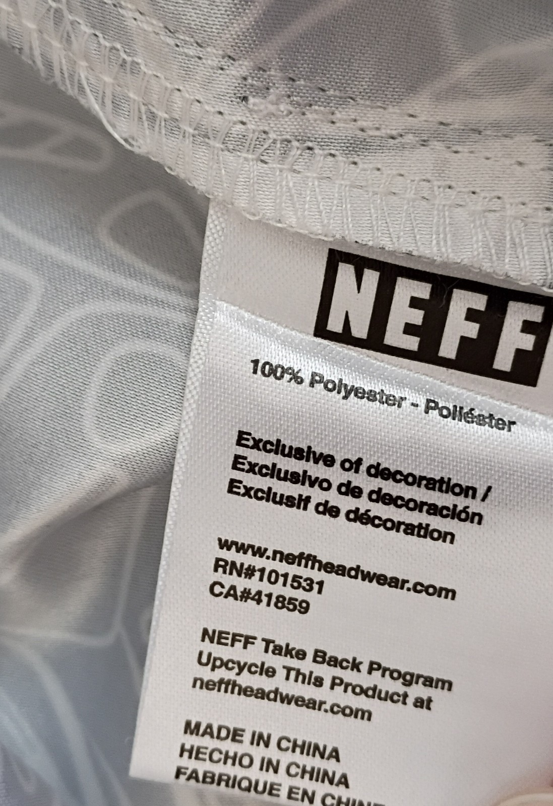 Neff UnLined Draw String Tropical Board Shorts Men Size Small Black/White