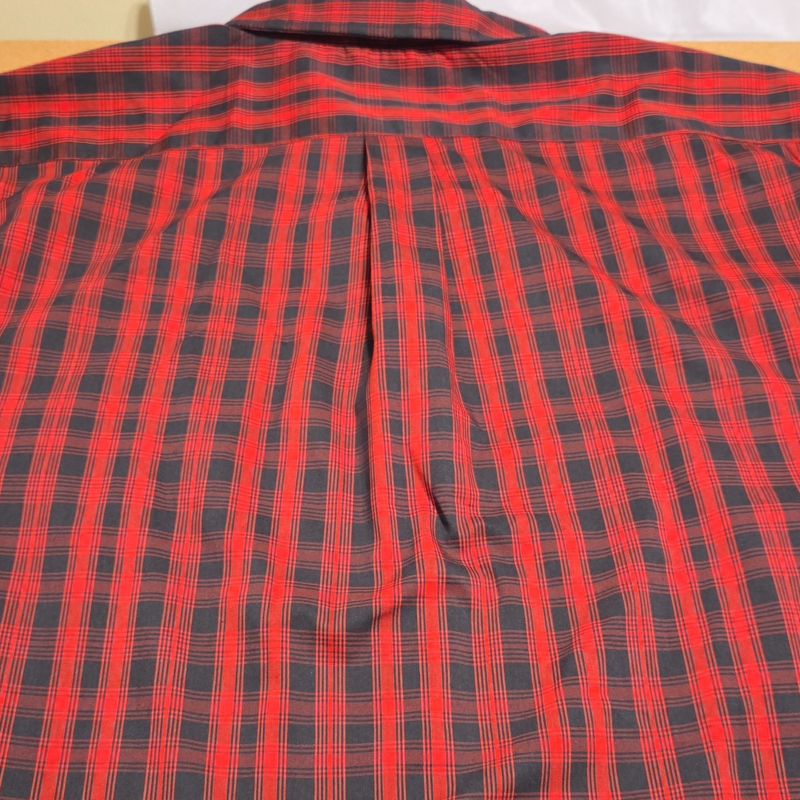 U.S. Polo Assn. Mens Red Black Plaid Stretch Long Sleeve Button-Down 3XL 48