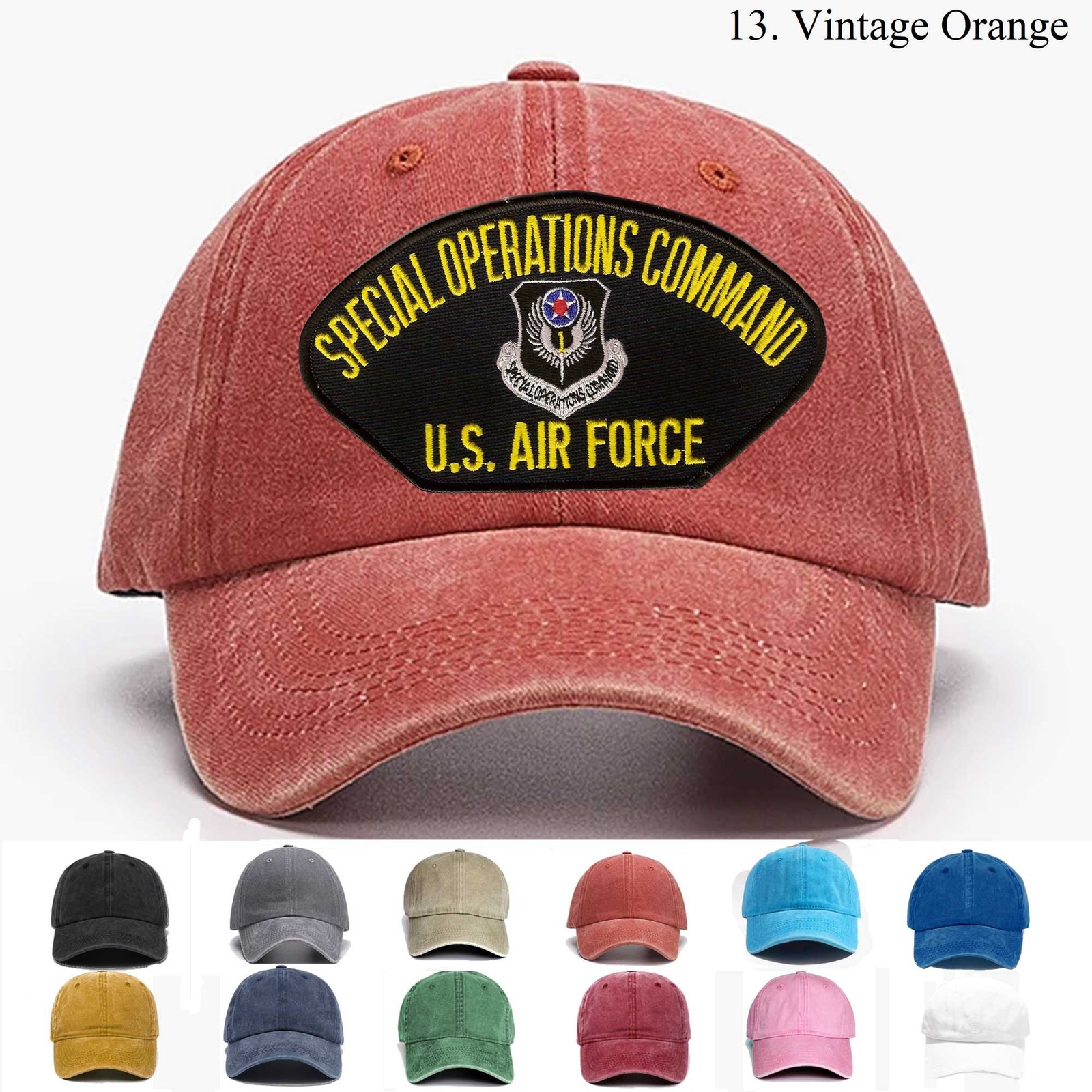Embroidered Hat Air Force Special Operations Command, Veteran Cap, Trucker Hat