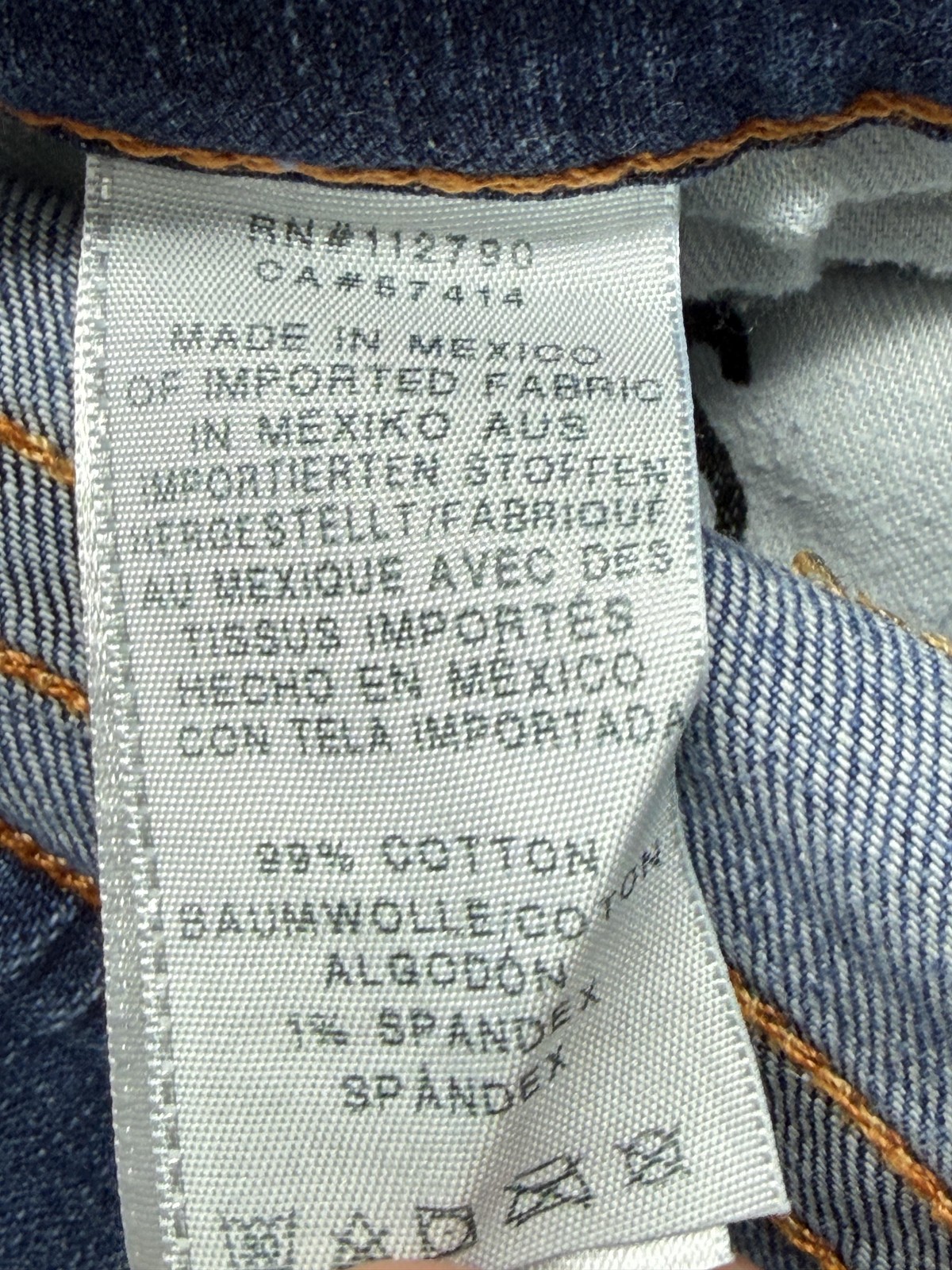 True Religion Jeans Mens Measured 45×34 Blue Straight Slim Denim
